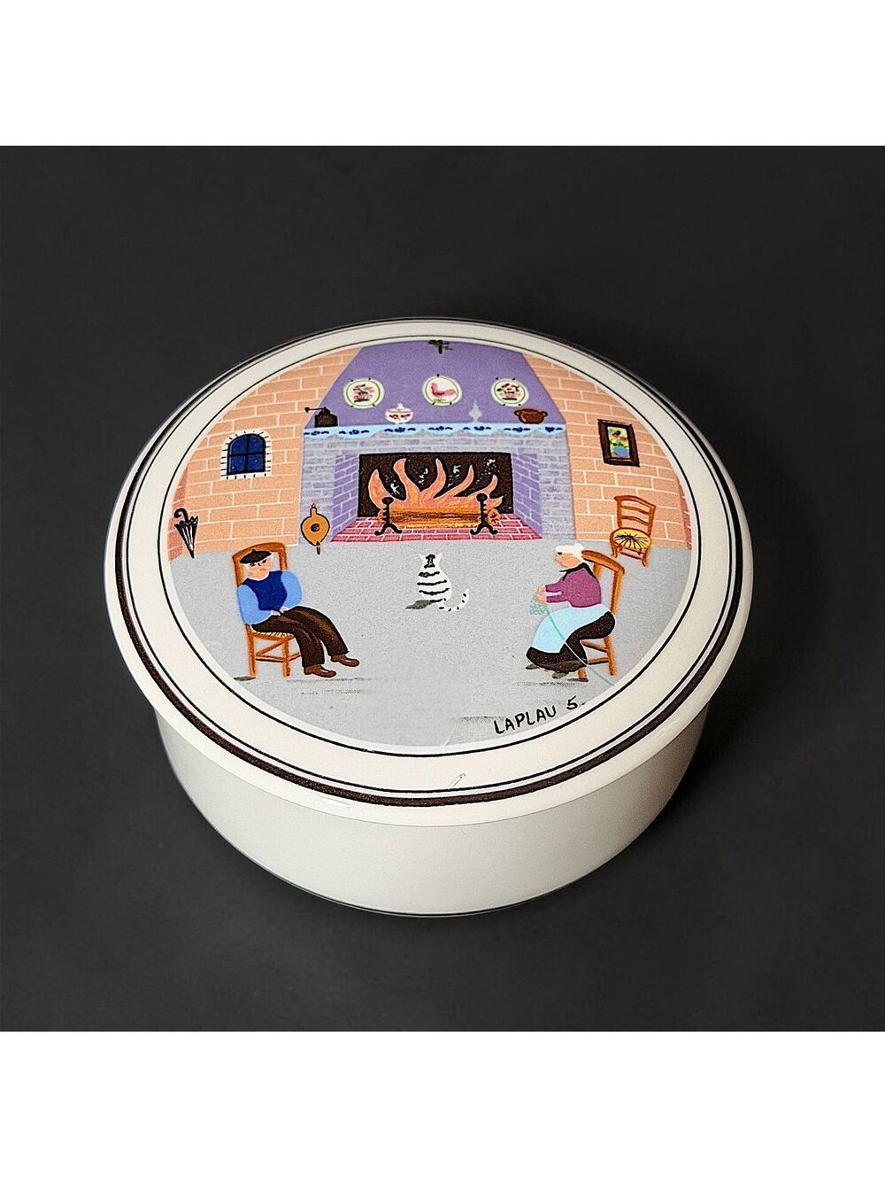 Villeroy & Boch Design Naif Laplau 5 Porcelain Covered Trinket Box 4in